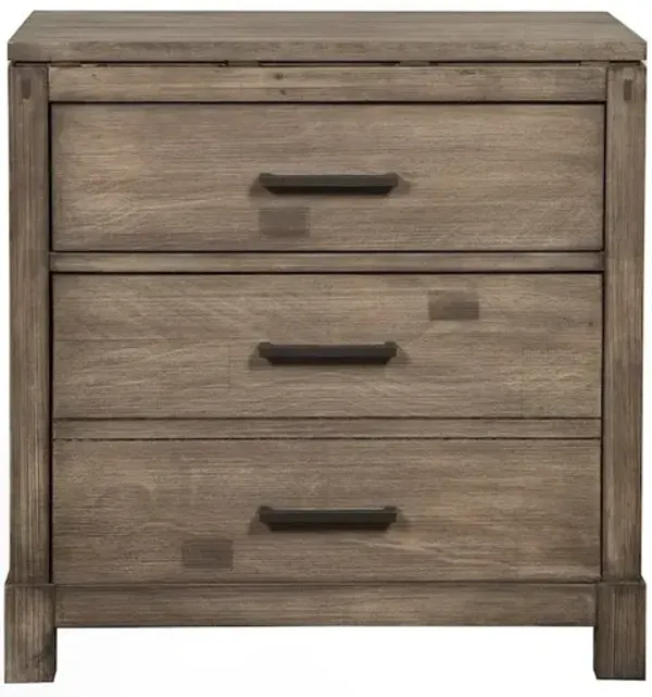 Sydney 2 Drawer Nightstand, Weathered Grey