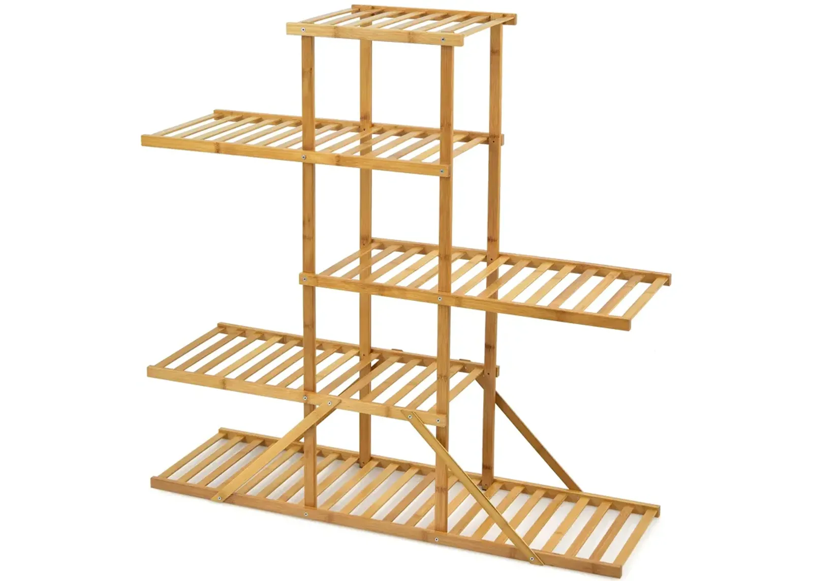 5-tier 10 Potted Bamboo Plant Stand