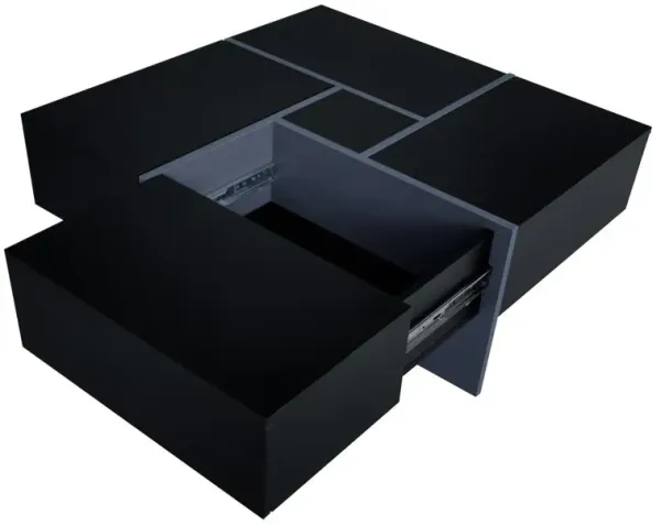 Unique Coffee Table with 4 Hidden Storage Compartments Modern & Functional Living Room Table