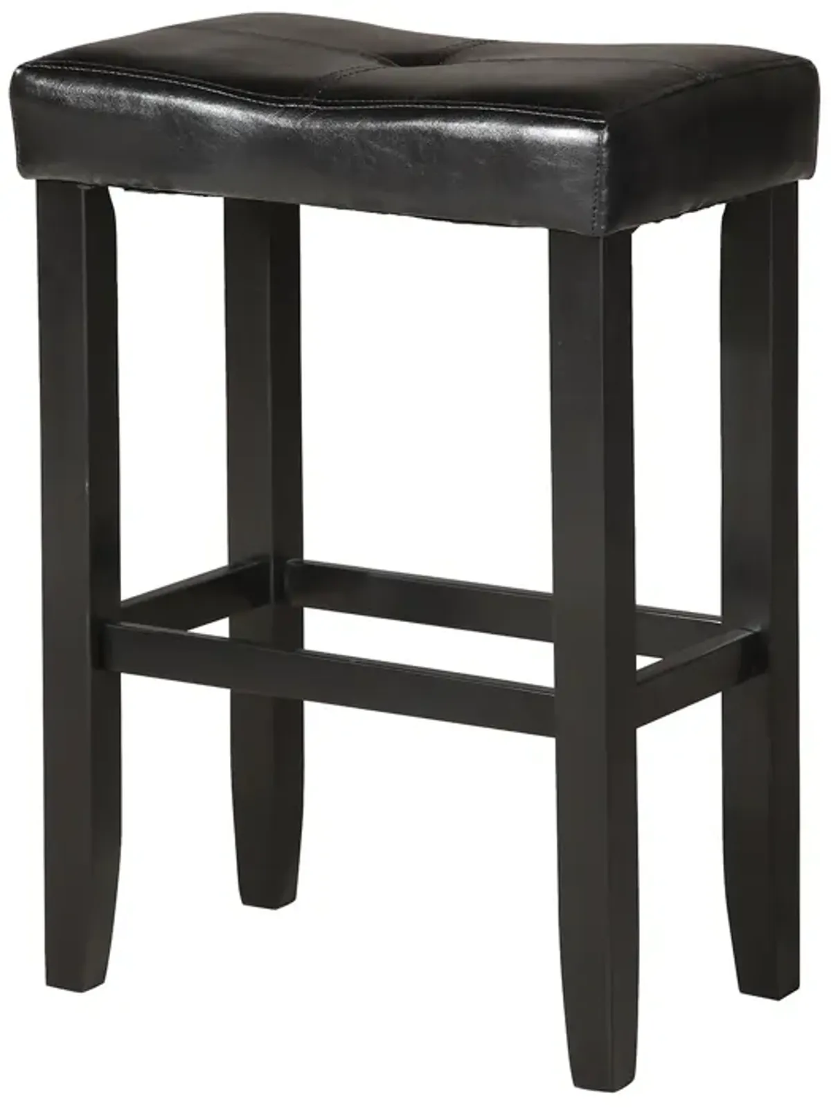 21" X 14" X 24" 2Pc Black And Black Swivel Counter Height Stool