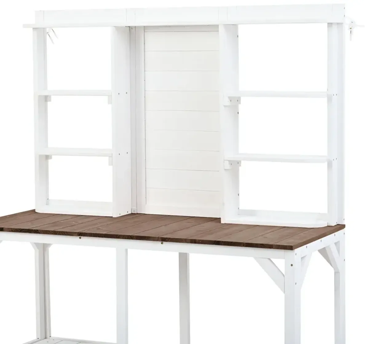 Merax Outdoor Potting Bench with 6-Tier Shelves