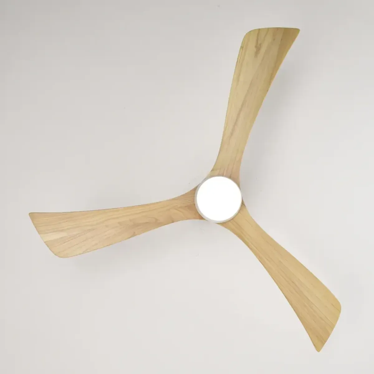 52" Ceiling Fan with Remote Control, 6 Speeds (White/Natural)