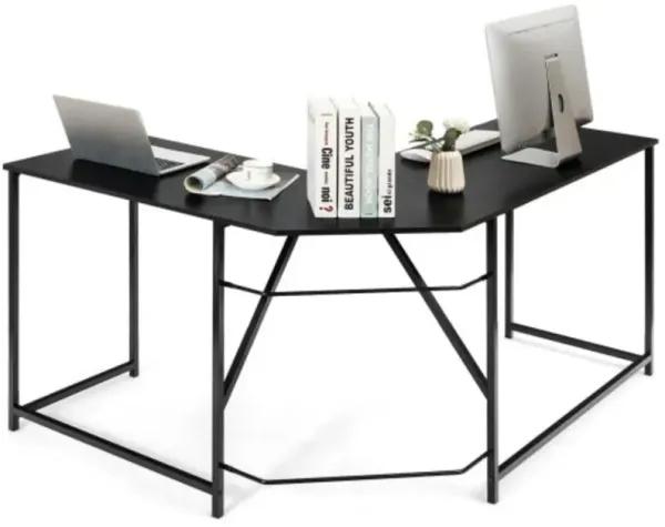 Hivvago L Shaped Corner Home Office Computer Desk Home