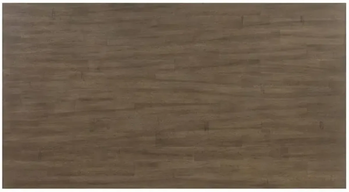 Best Quality Furniture Upholstered Dining bench in Brown oak and beige fabric