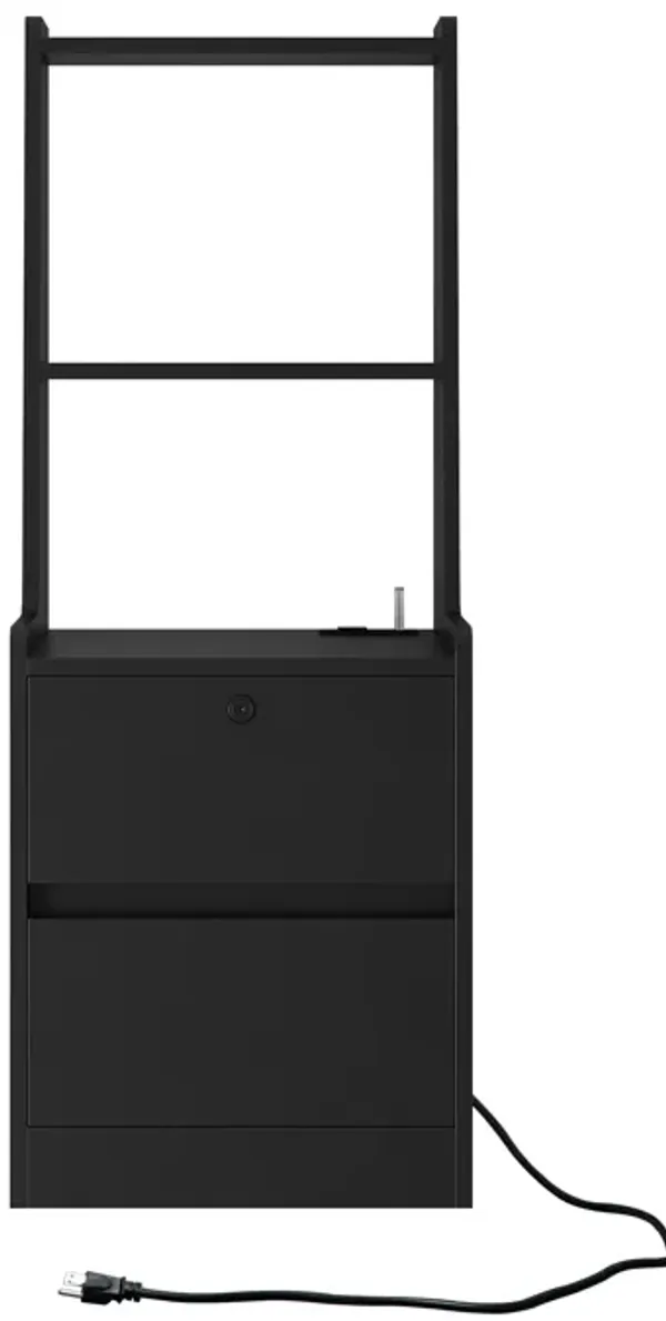 Streamdale Smart Storage Cabinet w/ Charging & LED Night Light