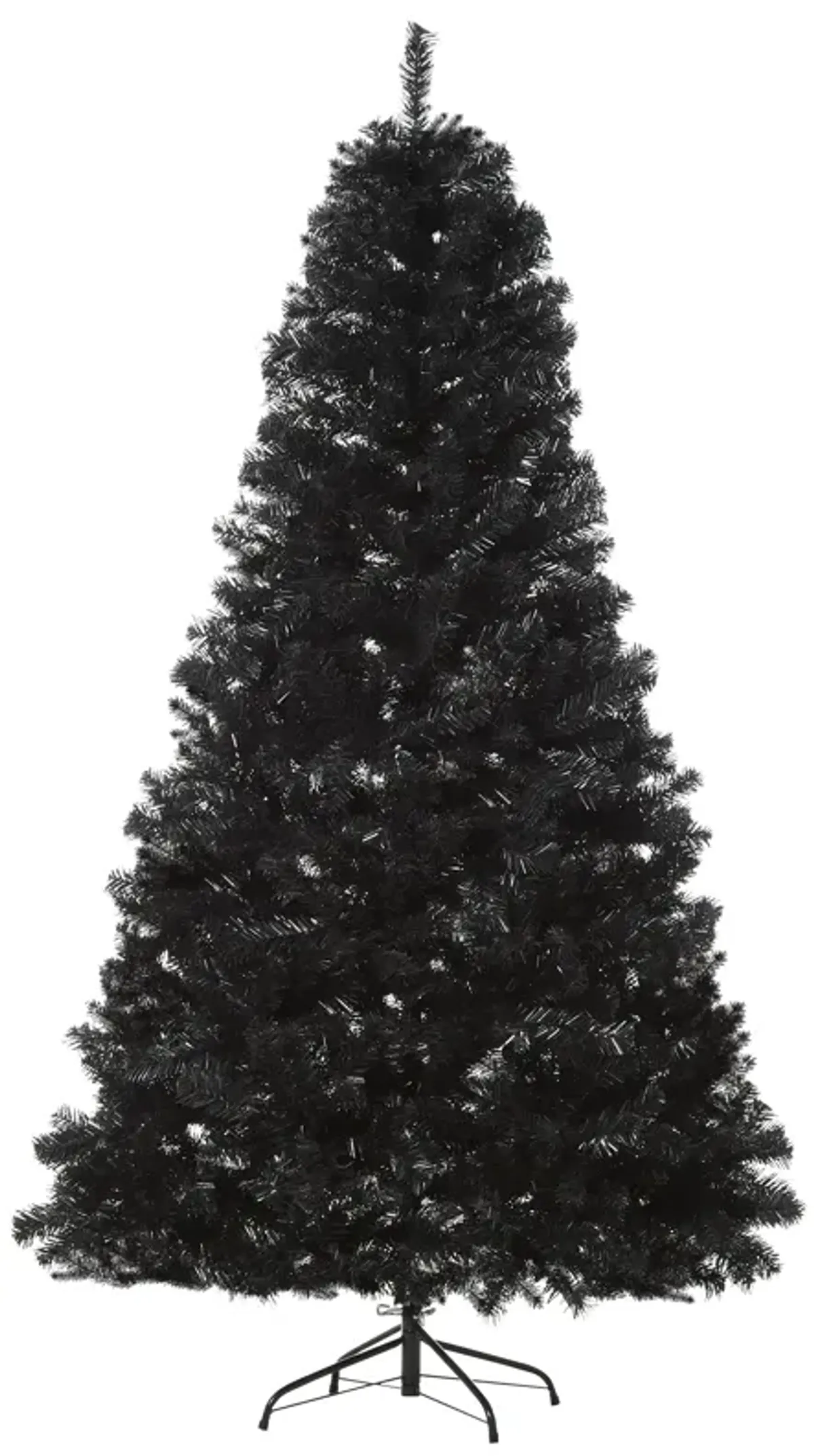 7ft Fake Xmas Holiday Halloween Tree Decor with Foldable Base Set, Black