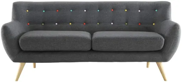 Exquisite Remark Sofa: Luxurious & Comfortable Loveseat with Mid-Century Inspired Design. Polyester Upholstery, Solid Wood Legs. Elevate Your Living Room with this Remarkable Piece.