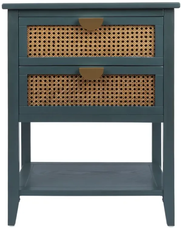 Streamdale Rattan 2-Drawer Side Table