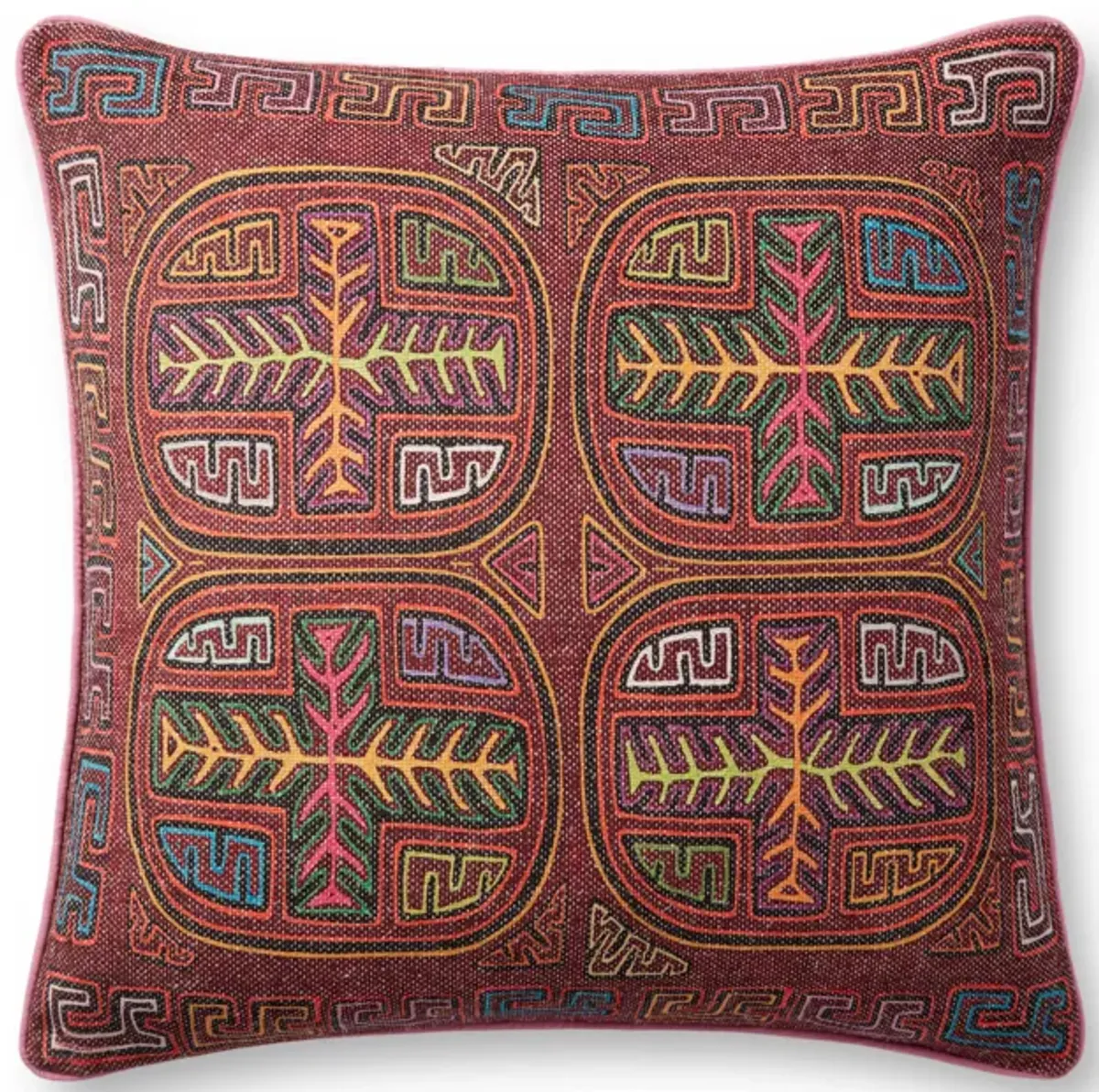 PLL0106 Berry/Multi 22''x22'' Down Pillow