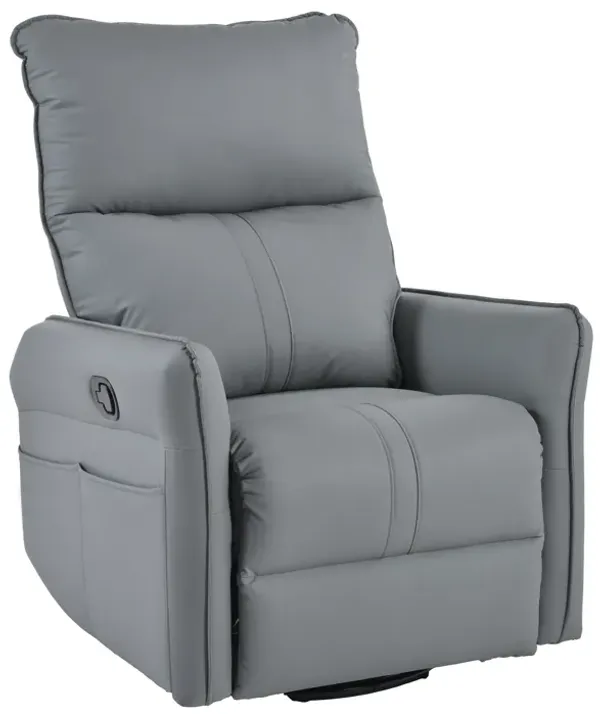 Mondawe 360 ° Swivel Nursery Rocking Swivel Recliner Chair, Glider Chair with Side Pocket