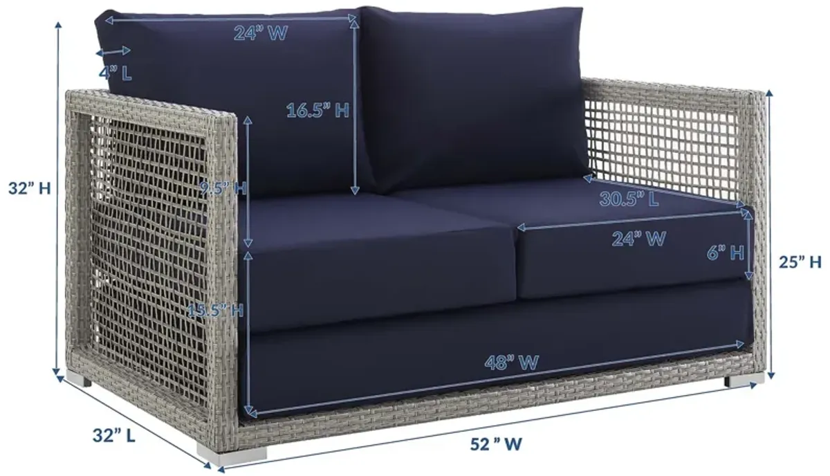 Modway - Aura Outdoor Patio Wicker Rattan Loveseat