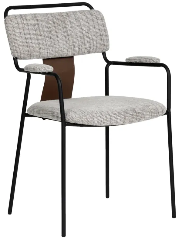 Couva Dining Chair (Set of 2) Gray Tweed