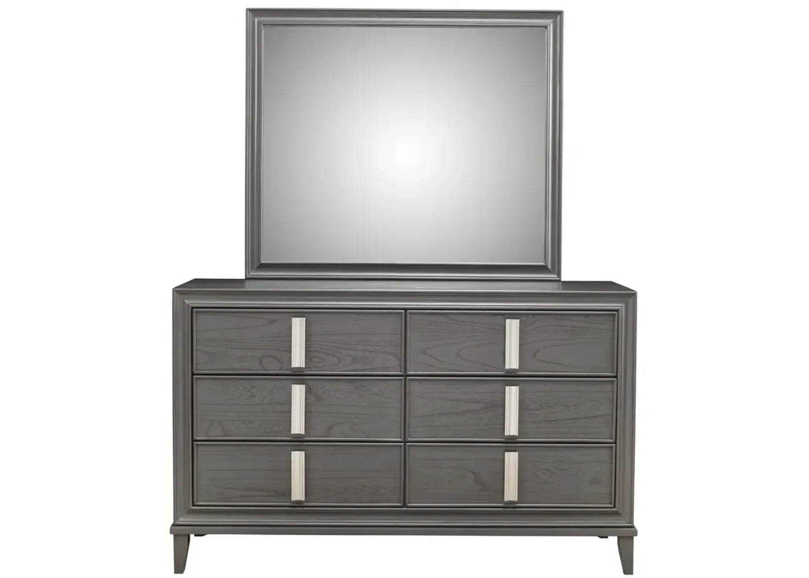 Lorraine 6 Drawer Dresser, Dark Grey