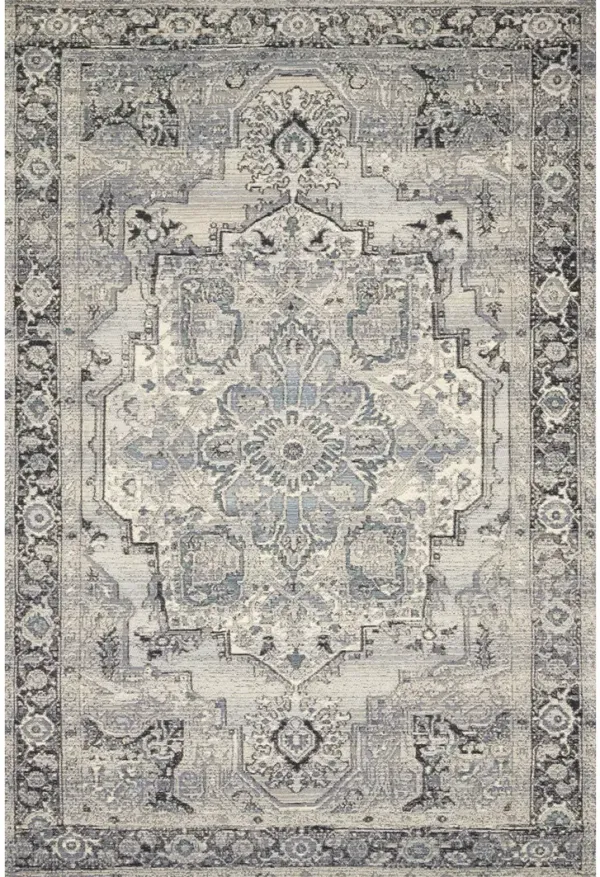 Mika MIK01 Grey/Blue 5'3" x 7'8" Rug