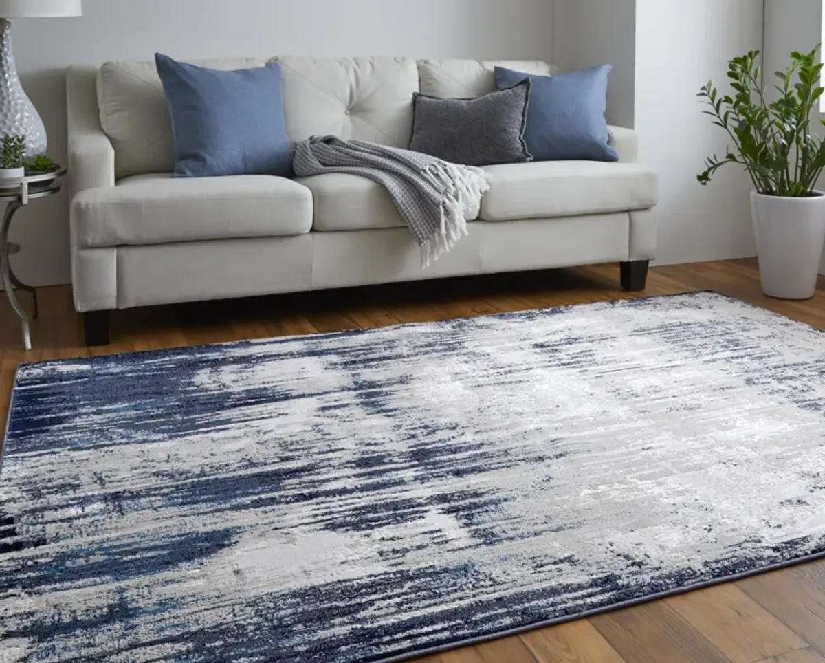 Indio 39GYF Tan/Blue/Ivory 2'10" x 7'10" Rug