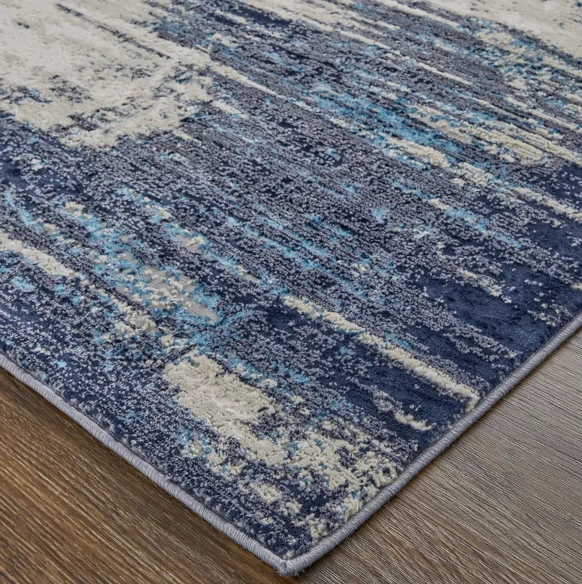 Indio 39GYF Tan/Blue/Ivory 2'10" x 7'10" Rug