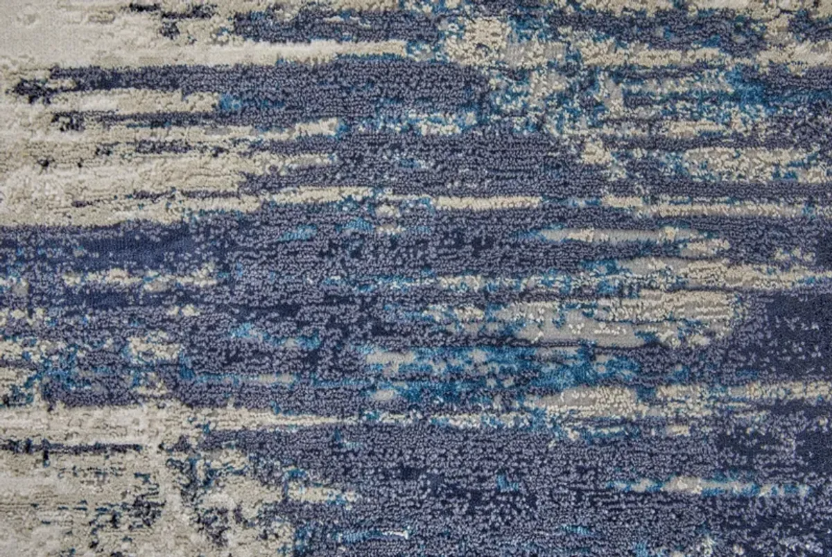 Indio 39GYF Tan/Blue/Ivory 2'10" x 7'10" Rug