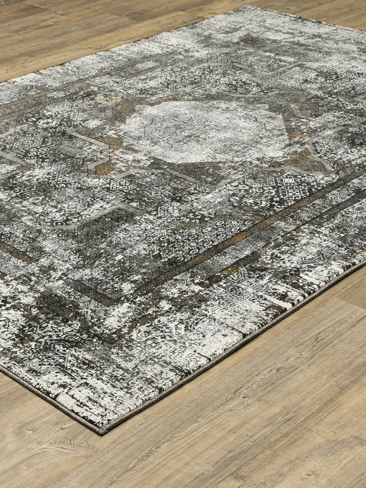 Gemini 2'3" x 7'6" Charcoal Rug