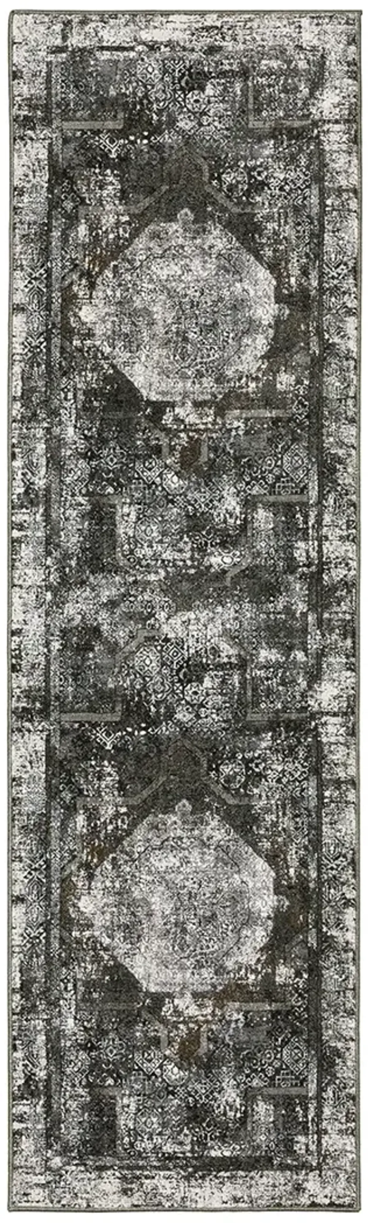 Gemini 2'3" x 7'6" Charcoal Rug