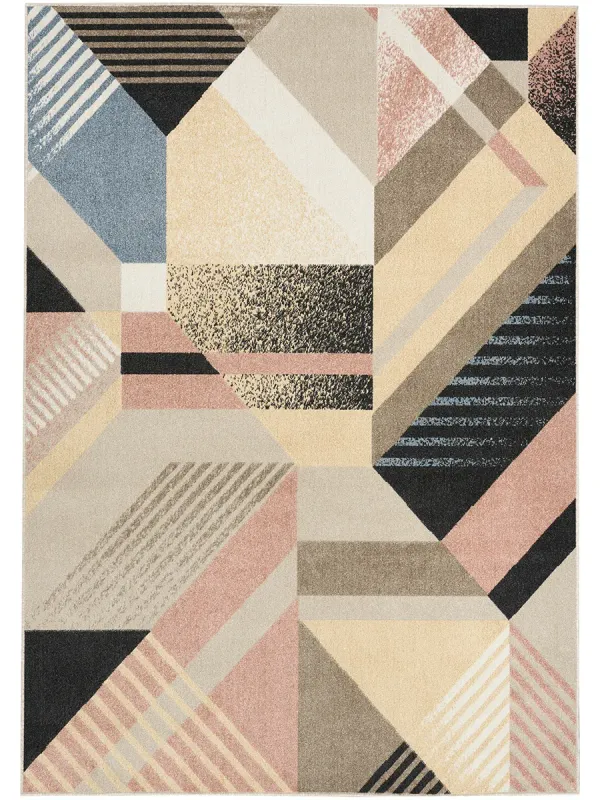 Washable Decor WSD10 Turquoise/Multicolor 5'3" x 7' Rug