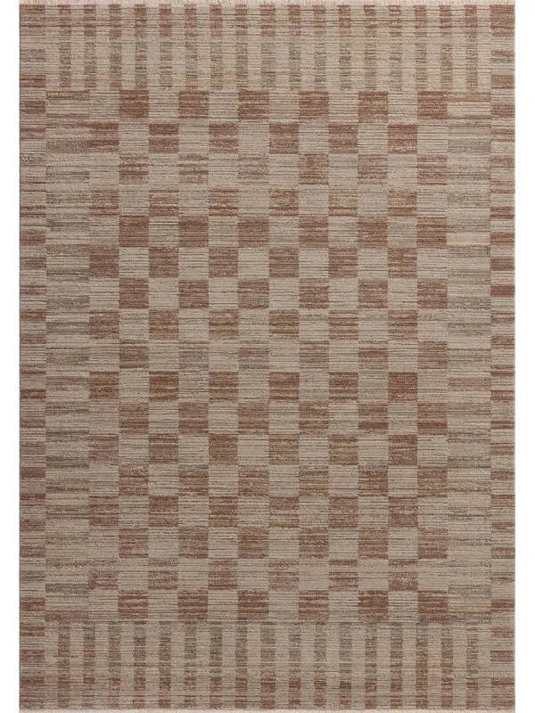 Cali Brick/Natural 2'7"x10' Runner Rug