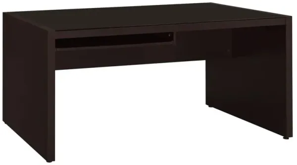 Skeena Computer Desk with Keyboard Drawer Cappuccino