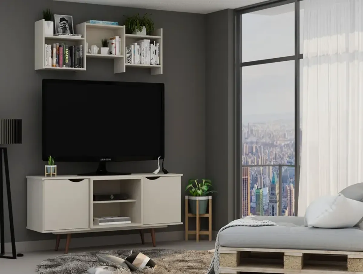 Hampton White TV Stand