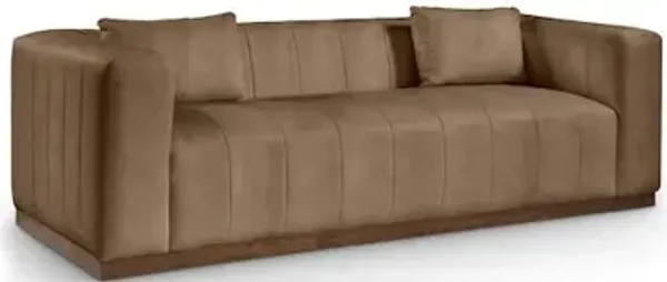 Meridian Furniture Mallina Brown Vegan Leather Sofa