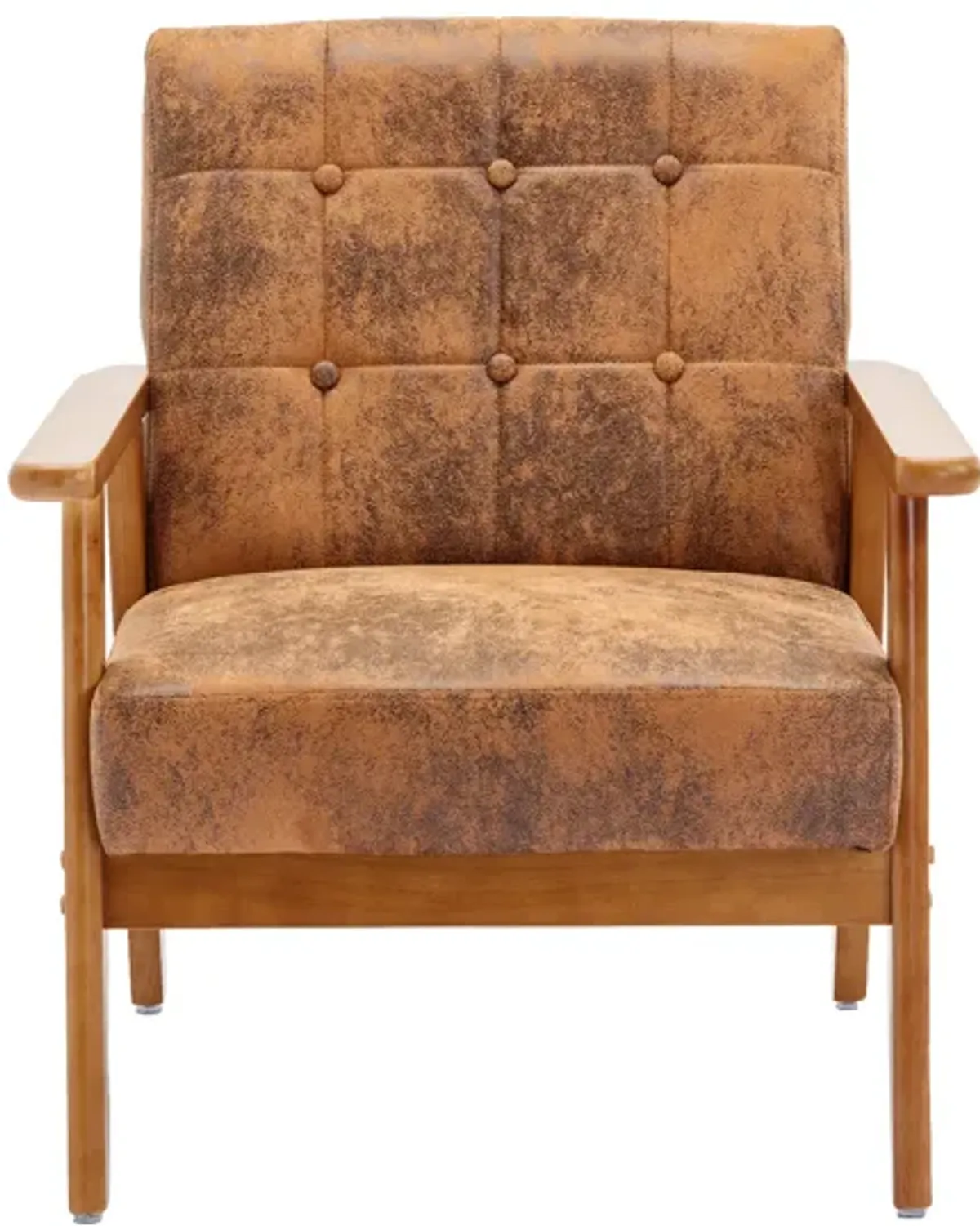Streamdale Mid-Century Modern Leisure Chair with Wood Accents