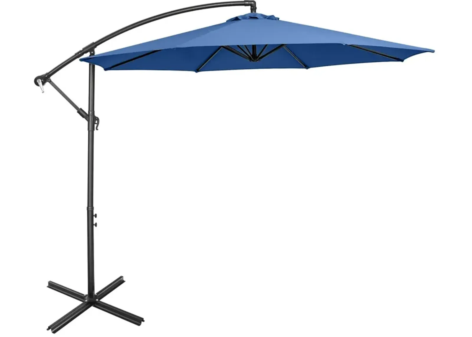 10 Feet Offset Umbrella with 8 Ribs Cantilever and Cross Base