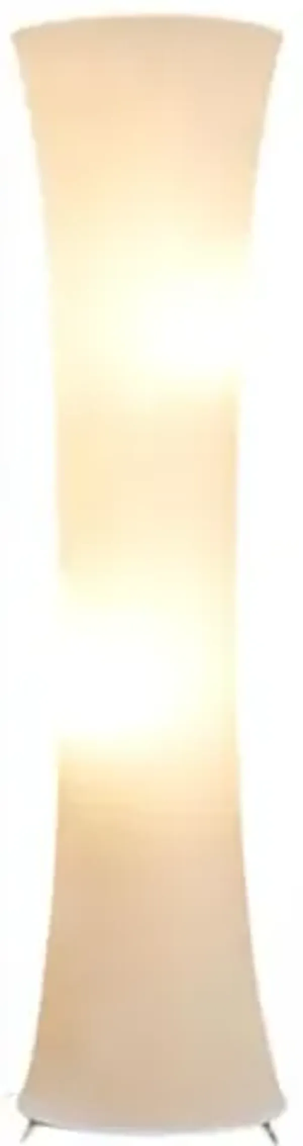 46" LED Column Floor Lamp – White Fabric Shade, 3-Color Dimmable, Bulbs Included