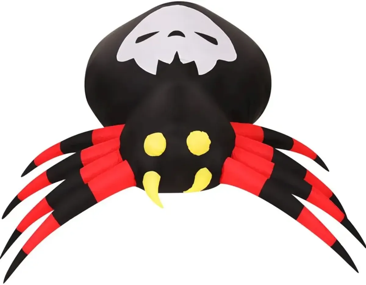 Haunted Hill Farm 6ft Inflatble Spider with Disco Lights