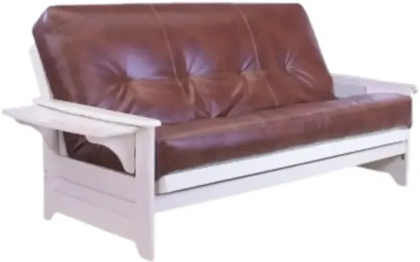 Phoenix Frame-Antique White Finish-Oregon Trail Saddle Mattress