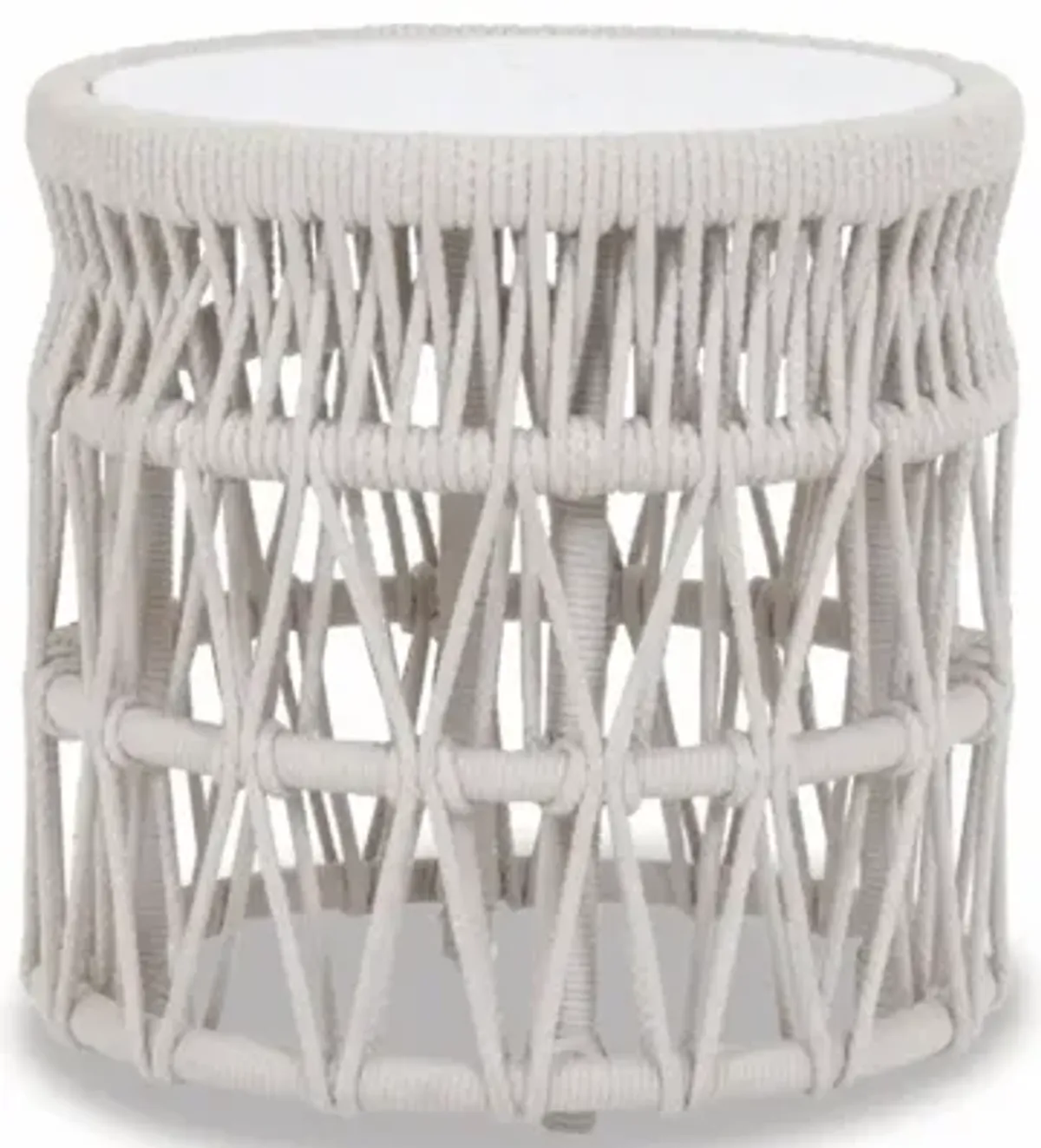 Dana End Table with Honed Carrara Marble Top