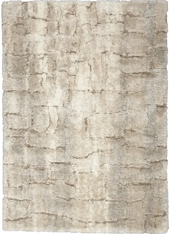 Dreamy Shag DRS09 Ivory/Beige 5'3" x 7'3" Rug
