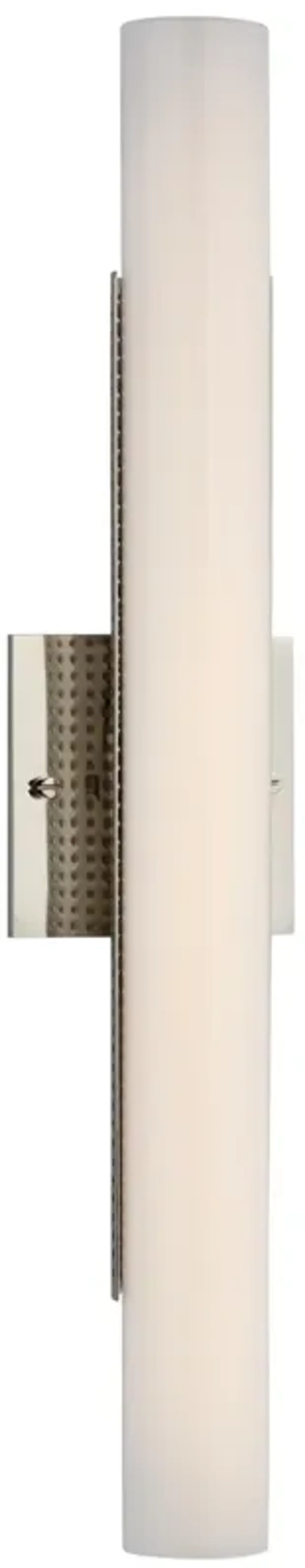 Precision 21" Bath Light in Polished Nickel with White Glass