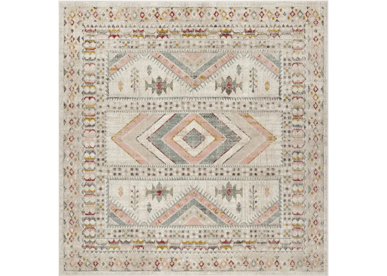 Ankara AKR-2336 6'7' Round Beige Rug