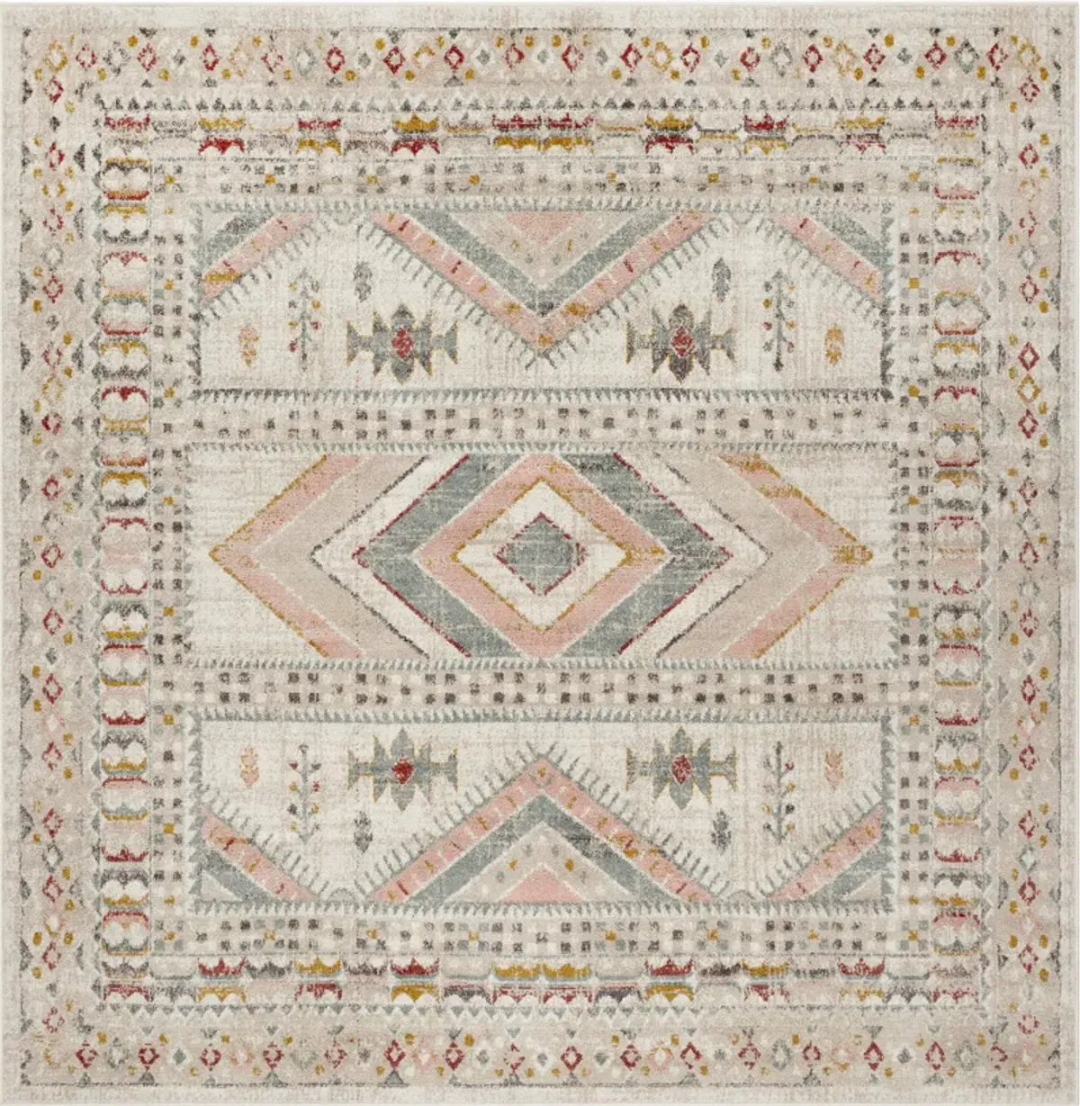 Ankara AKR-2336 6'7' Round Beige Rug