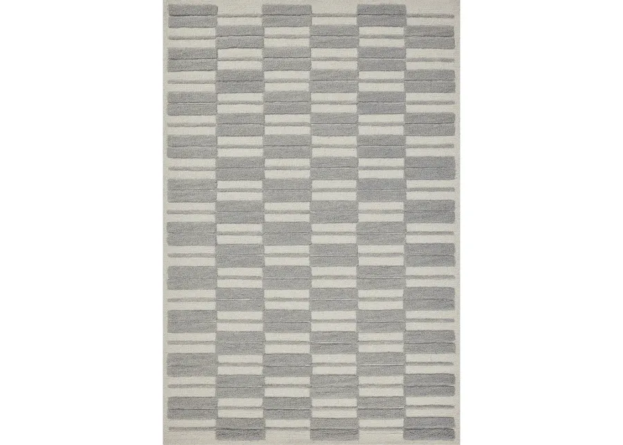 Bradley BRL-03 Ivory / Gray 11''6" x 15' Rug by Chris Loves Julia