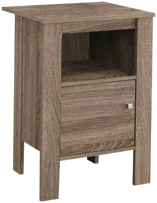 Hardwood End Table with Bottom Shelf – Sturdy Living Room Furniture