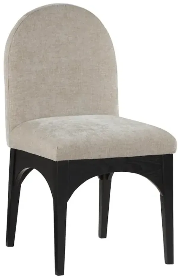 Meridian Furniture Waldorf Beige Chenille Fabric Dining Chair