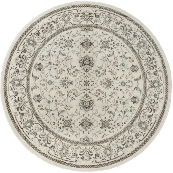 Serenity Home SRH02 Ivory/Mocha 8' x Round Rug