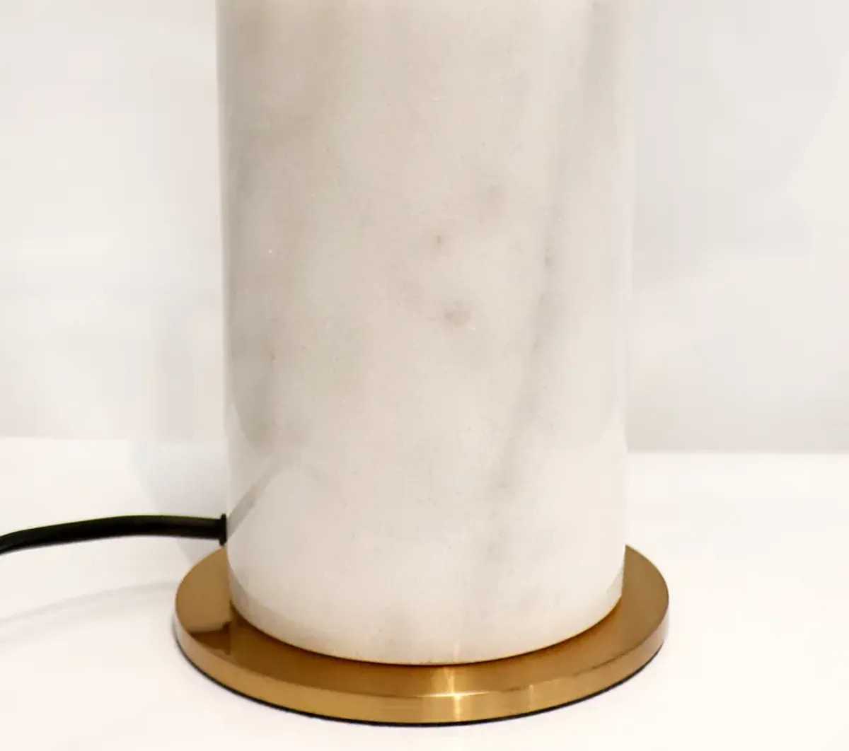 Pasargad Home Bianca Metal & Marble Table Lamp, H26"