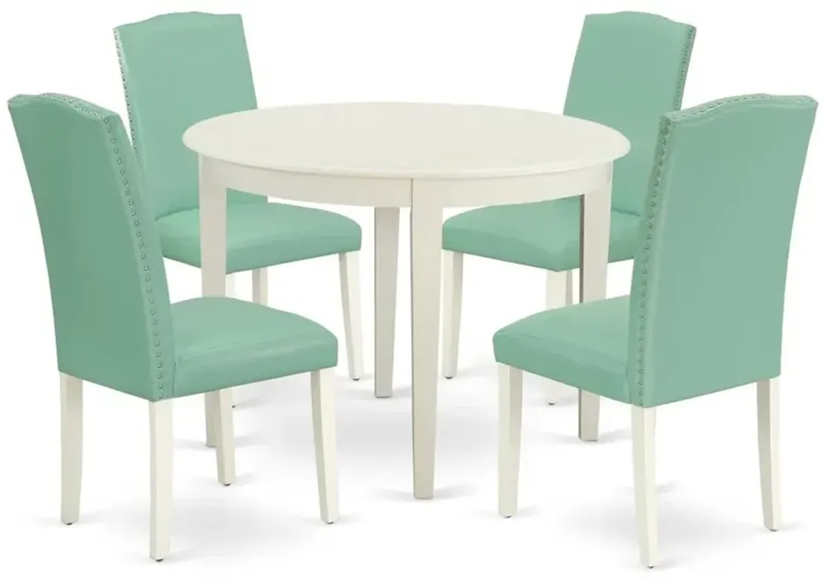 Dining Room Set Linen White, BOEN5-LWH-57