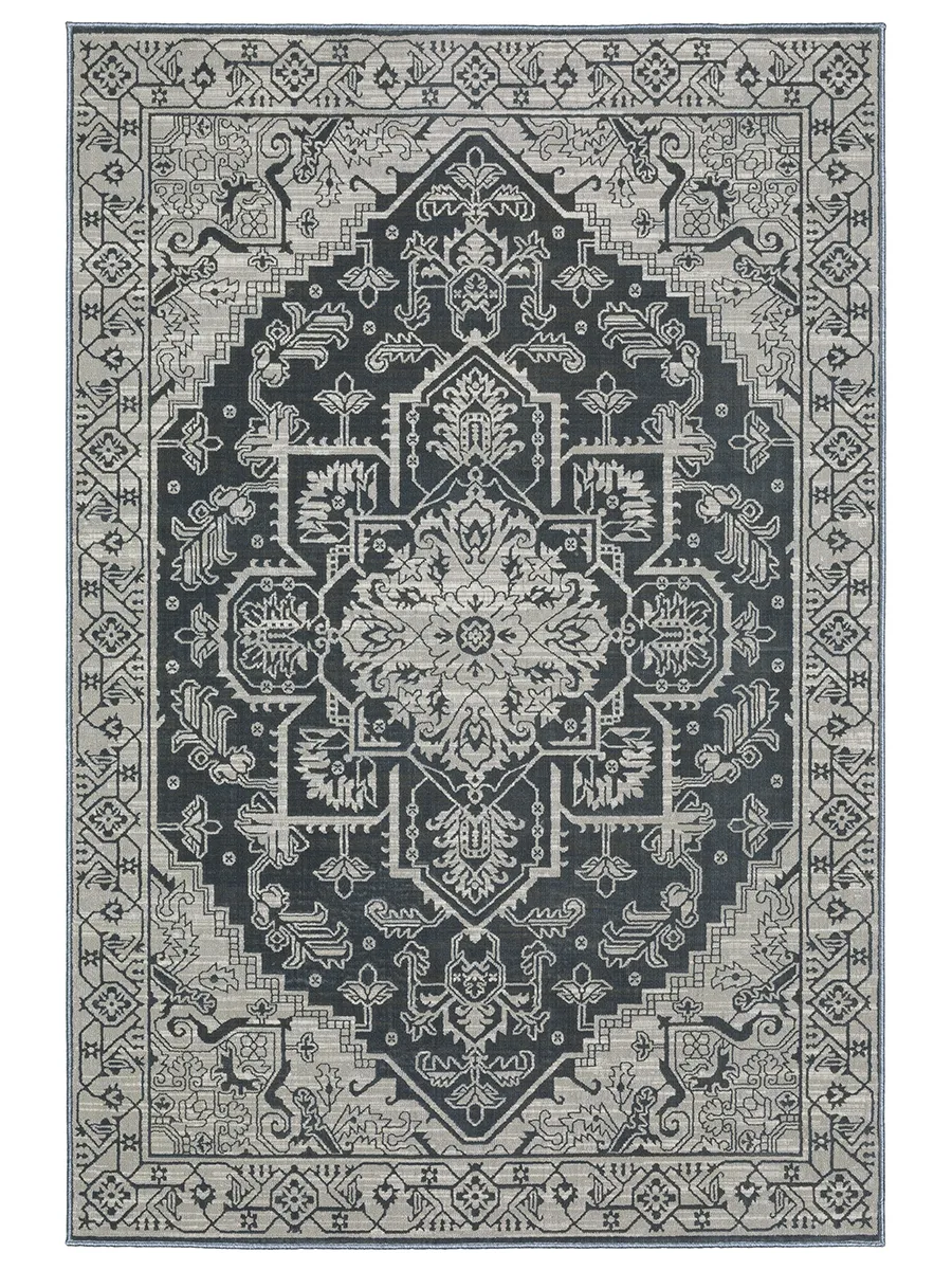 Intrigue 6'7" x 9'6" Blue Rug