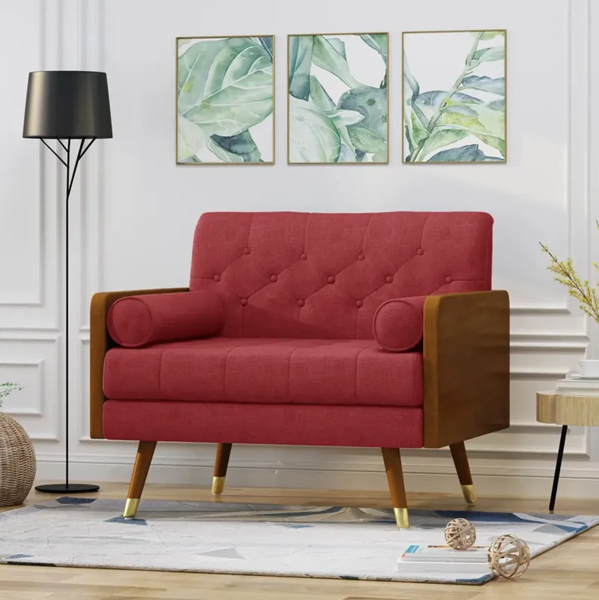 Merax Wooden Frame Soft Cushion Sofa Chair