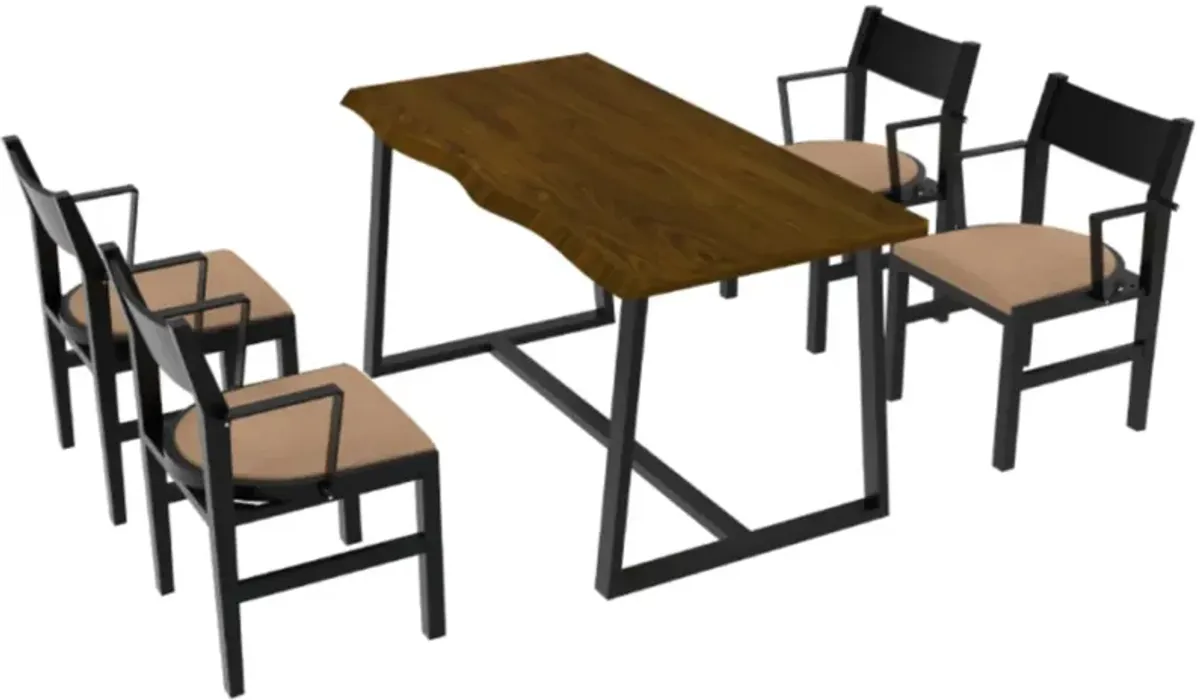 Hivvago 4-Person Dining Table Set with Chairs