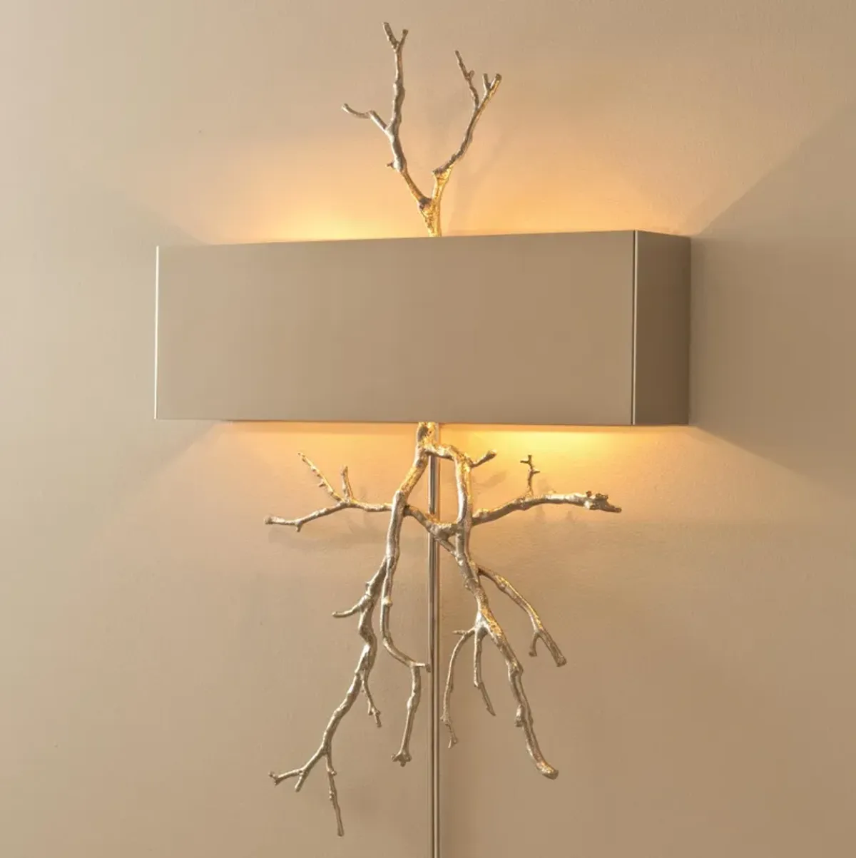 Twig Wall Sconce- Silver