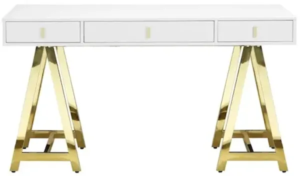 Pangea Home Gold Riley Desk White