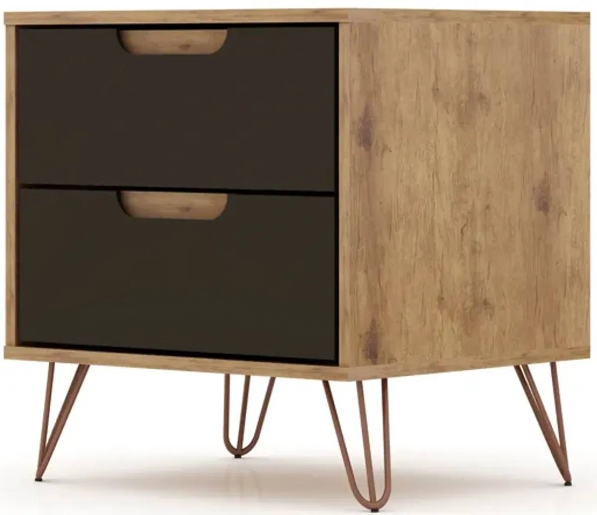 Rockefeller Gray 2-Drawer Nightstand